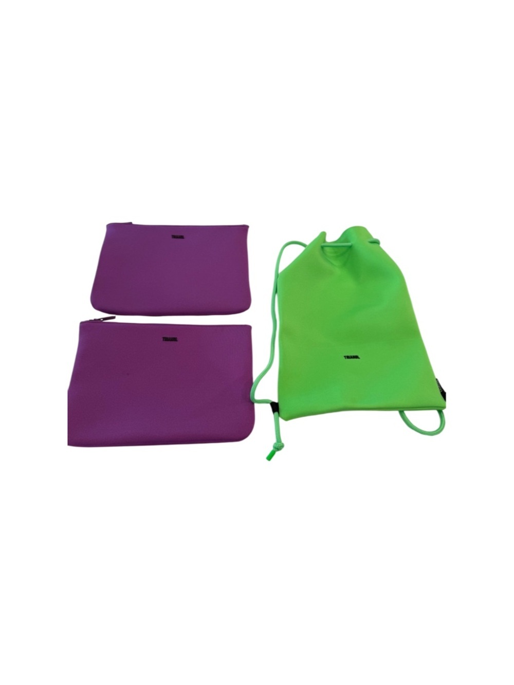 Triangl 1 drawstring and 2 pouches